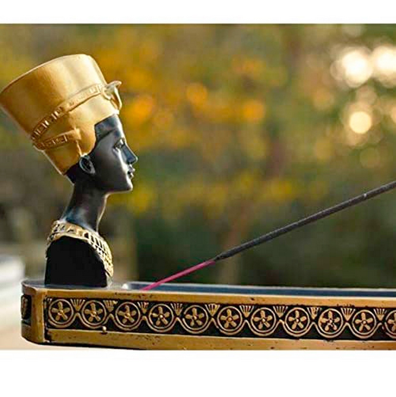 Porta Incienso Egipcio Reina Nefertiti + Varitas De Incienso